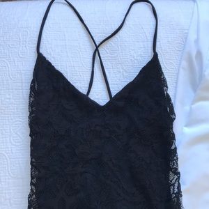 Black fringe midi dress!